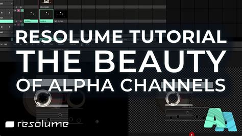 alpha chanel to resolume arena|Resolume alpha channel setup.